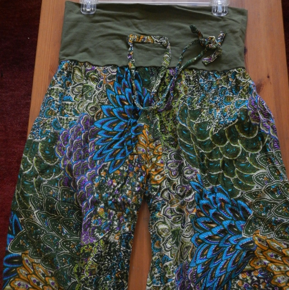 Green Wide Leg Pants